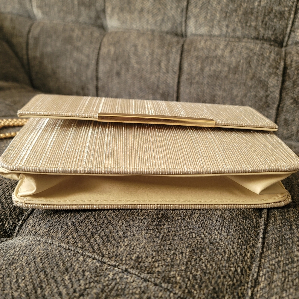 Champagne Gold Sparkling Evening Shoulder Bag - Picture 7 of 11